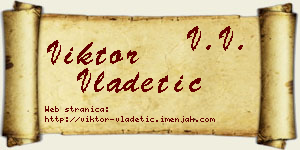 Viktor Vladetić vizit kartica